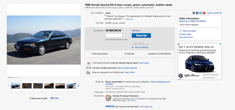 Illustration for article titled This Homemade Ad For A Crappy Used 1996 Honda Accord Is Astoundingly Well Done